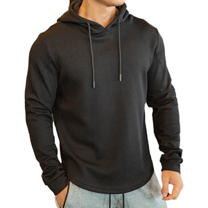 Venta al por mayor hombres Etiqueta Privada Impresión logotipo gimnasio ropa deportiva entrenamiento Fitness Sudadera con capucha de talla grande polar hombres deporte Sudadera con capucha - Product Image 4