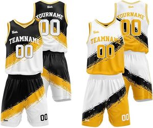 Usine directe en gros maillots de basket-ball réversibles personnalisables Polyester imprimé Logo vêtements de sport uniformes de haute qualité - Product Image 1