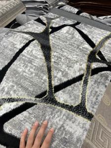 Machine Made Woven Modern Polypropylene <b>Turkish</b> <b>Carpet</b> High Quality Jute Backing Stain Resistant High Pile Abstract Pattern Home - Product Image 3