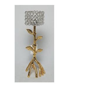 Accessoires de décoration de fête de Noël, bougeoir à bougie votive, bougeoirs en aluminium à perles de cristal - Product Image 2