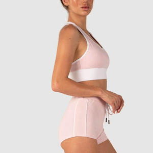 Sujetador deportivo ligero para mujer al por mayor, Sujetador deportivo de alto soporte con espalda cruzada para gimnasio, ropa activa con logotipo frontal, Sujetador deportivo transpirable para Yoga - Product Image 4