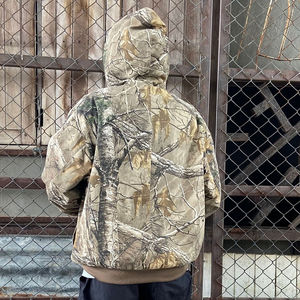 Veste à capuche personnalisée avec fermeture éclair 400 GSM imprimé par sublimation Vintage boisé véritable arbre camouflage sweat à capuche pour hommes - Product Image 4