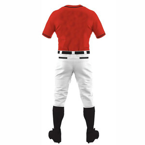 Uniformes y camisetas de equipo de béisbol hechos a medida de primera calidad roja, camisetas de béisbol para hombres y mujeres, fabricante de ropa de béisbol por sublimación - Product Image 3
