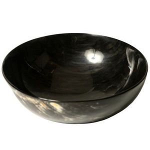 Craftshub, ensaladera de cuerno de búfalo hecha a mano y pulida, Plato decorativo seguro para lavavajillas ecológico y sostenible - Product Image 1