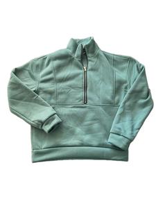 Haut pour femme deux pièces demi-fermeture éclair col montant polaire pantalon de survêtement décontracté logo personnalisé sweat-shirt pour femme - Product Image 2