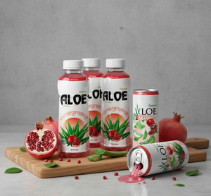 Ready to Drink Pomegranate Aloe Vera Juice 500ml PET Bottle OEM/ODM Wholesale 30% Real Juice 15% Aloe Vera Pulp <b>Beverage</b> - Product Image 2
