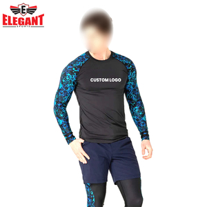 Personalizado MMA Fighting Training Rash Guard Diseño sublimado Custom Fitness Wear Rash Guard para hombres - Product Image 3
