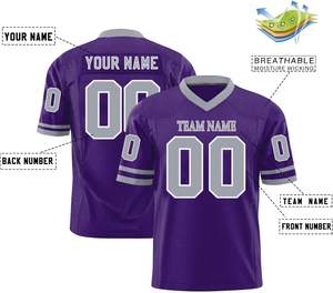 Camisetas de Fútbol Americano Personalizadas con Logotipo, Nombre y Número del Equipo, de Malla de Poliéster Transpirable, de Secado Rápido y Antibacterianas, con Franjas en las Mangas - Product Image 6