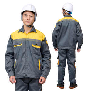 Cao Cấp Làm Việc An Toàn Đồng Phục Màu Vàng Màu Grey Đ<span class=keywords><strong>a</strong></span>-Túi Bông Polyester Pha Trộn Bền Allsizes Có Sẵn Nhanh Chóng Tàu - Product Image 1