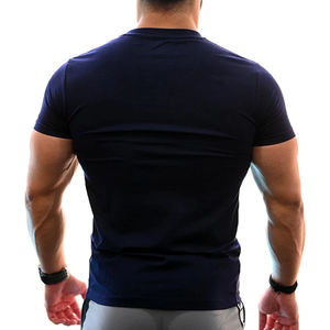Camiseta deportiva de gimnasio de compresión muscular sin mangas de algodón 100% para hombre - Product Image 5