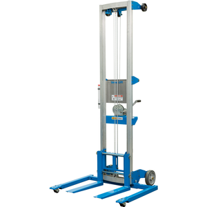 Elevador Manual de Materiales Genies con Base de Apoyo - 12 pies Elevador, Capacidad de 350 lb, Modelo #   GL-12 STRADDLE - Product Image 2