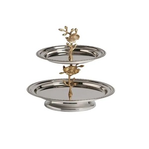 Black Kitchenware <b>Cake</b> <b>Stand</b> With <b>three</b> <b>tier</b> Custom Finishing And Design available Metal <b>Cake</b> <b>Stand</b> With Multiple Size - Product Image 4