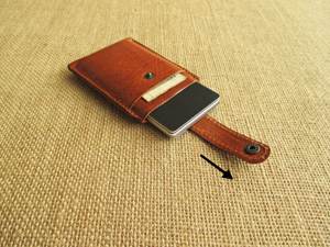 Stylish Genuine Leather <b>Card</b> <b>Holder</b> Handmade <b>Slim</b> Wallet With Burnished Edges Durable Organizer For <b>Cards</b> HLC-0131 - Product Image 4