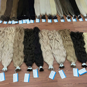 Extensions de cheveux naturels ondulés en kératine, pointes I, de qualité supérieure, fabriquées au Vietnam - Product Image 1