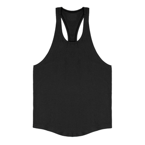 Débardeur d'entraînement musculaire d'été pour hommes, vente en gros, gilet respirant en tricot sans manches et à col style décontracté - Product Image 2