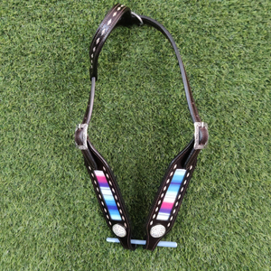 Ensemble de collier de poitrine Western Horse Headstall Premium Cow Hide cuir léger tendance design personnalisé pointe de cheval saisonnière - Product Image 6