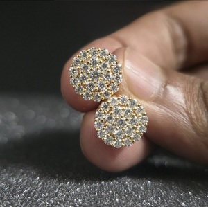 Exquisitos y Delicados Pendientes de Diamantes para Mujer, Oro Real, Plata 925, Moissanita, Elegantes y Brillantes, Regalo de Joyería - Product Image 1
