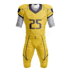 Ropa Uniforme de equipo de fútbol americano Alta calidad Color personalizado 100% Poliéster Corto Transpirable Logotipo personalizado Impresión en línea - Product Image 2