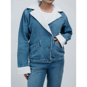 เสื้อแจ็คเก็ตเดนิม HIKARU ซับในเชอร์ปา ตกแต่งด้วยกระดุม - Product Image 2