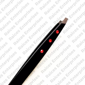 Pinzas para cejas con punta inclinada de acero inoxidable antiestática más vendidas Instrumento de belleza de salón con diseño inclinado - Product Image 5
