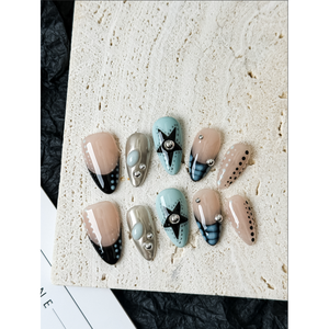 Uñas Postizas Blue <span class=keywords><strong>Silence</strong></span> en Tonos Azules Elegantes para Entusiastas del Nail Art - Product Image 4