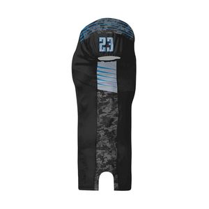 Camiseta de Fútbol Americano para Hombre, Negra y Azul, Número 23, Cuello en V, Manga Corta, Sublimada, Malla Transpirable, Estilo Ajustado - Product Image 3
