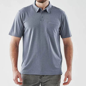 High Quality <b>Men's</b> Solid <b>Grey</b> Knitted Polyester for <b>Shirts</b> with Anti-Shrink Feature Custom Logo OEM Service - Product Image 1