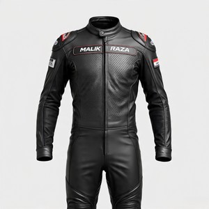 Traje de cuero de motocicleta personalizado unisex | Todos los tamaños disponibles, deslizadores de Grado Profesional y características de seguridad - Product Image 2