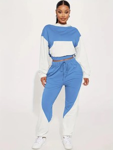 Cozy Tracksuit 2Pieces Set <b>Women</b> - Color Block Athletic Tracksuit With Zip-Up <b>Jacket</b> & Jogger Pants for Fashion & Comfort - Product Image 4