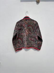 Chaqueta de invierno para mujer más vendida hecha a mano India mangas completas Reversible corto terciopelo suave algodón acolchado bordado impreso - Product Image 6