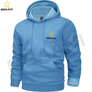 Sudaderas con capucha en color azul niebla para hombre y mujer - Product Image 2