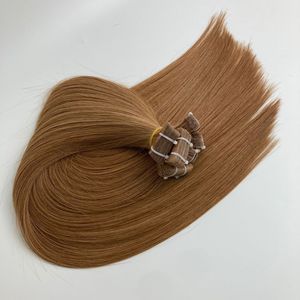 Luxe 100% cuticule aligné vietnamien droite Extension de cheveux #33H couleur claire Double dessiné Remy trame avec ruban adhésif - Product Image 5