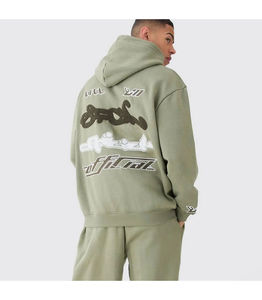 Ensemble de survêtement décontracté en molleton français unisexe de haute qualité, personnalisé, écologique, vente en gros, sweat-shirt à capuche 2 pièces - Product Image 4