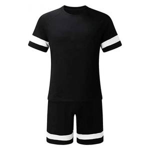 OEM Custom <b>Men's</b> Summer Sportswear Twin Sets Vintage Striped Design T <b>Shirts</b> Shorts Plus Size <b>Thermal</b> Two Piece Running Sets OEM - Product Image 4