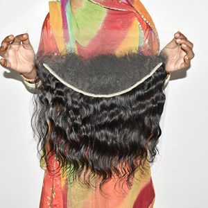 Extensions de cheveux humains de qualité supérieure Temple Indian, 13x6 HD Frontal Lace, couleur naturelle, cheveux noirs pour femmes, vague profonde, longueur étirée de 22 pouces - Product Image 5