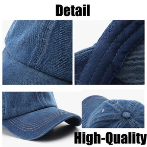 Venta al por mayor unisex sólido lavado sombrero logotipo personalizado 6 paneles deportes gorras ajustables para los hombres - Product Image 6