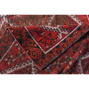 Tapis Kilim en laine blanche rouge classique 4.3x10.9 pieds tapis rectangulaires turcs grande surface motif abstrait 10mm Latex pour une utilisation dans le couloir - Product Image 2