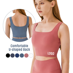 Sujetador deportivo transpirable de alta calidad para mujer, camiseta sin mangas de algodón con logotipo frontal 100% para verano 2025 - Product Image 1