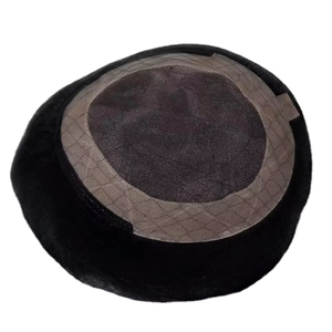 Toupet en cheveux humains à base mono, perruque à base mono, prothèse capillaire en cheveux humains, taz hair bd - Product Image 6