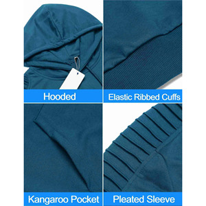 Ensembles de jogging pour hommes, survêtements personnalisés, sweat à capuche unisexe en éponge française, pantalon de survêtement, logo de broderie personnalisé, ensemble de 2 pièces à motifs solides - Product Image 3