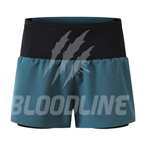 Shorts cargo pour homme BLOODLINE, taille mi-haute, fermeture éclair, poches avant avec logo, longueur Bermuda, couleur unie, style décontracté - Product Image 3
