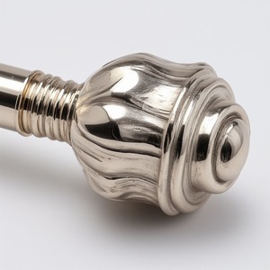 Platinum Aura Single <b>Curtain</b> Pole Crafted With Silver Texture Offering Strong Structure And Stylish Appearance - Product Image 3