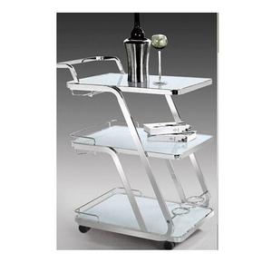 Bar Cart with Wine Rack Multi Storage Shelves and <b>Rolling</b> Wheels for Kitchen Living Room Dining and Home Bar Entertaining - Product Image 1