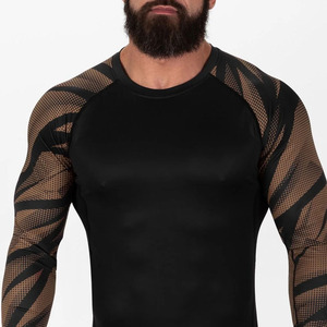 Rashguard de Manga Larga para Hombre, Transpirable y Elegante, de Alta Calidad, Liso, para MMA, Spandex/Poliéster, para Uso Activo - Product Image 3