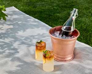 Seau à vin de glace de conception martelée en cuivre écologique 3 QT Capacité Party Bar Drinkware Accessoires - Product Image 2