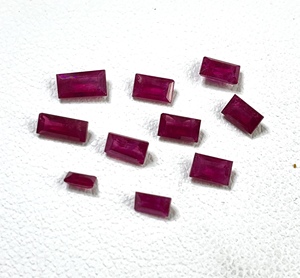Fine Quality 100% Natural Burma <b>Ruby</b> Heated Mix Size Baguette Cut 10 Cts. Reddish Pink Color Loose Gemstone for Making Jewellery - Product Image 3
