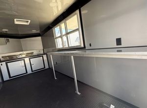 2025 Summit Cargo Concession Remorque En Acier Inoxydable 7x16 à Vendre Snack Food Hotdog Chips Snow Cone Drink Trailer - Product Image 4