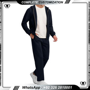 Logo personnalisé Vente en gros Survêtement en polaire Hommes Jogger Survêtement Grande Taille Automne Survêtement à fermeture éclair - Product Image 5