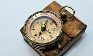 <b>Vintage</b> Brass Dollond Copper Compass Manufacturer & Wholesale Supplier Antique Nautical Pocket Leather Case OEMODM Custom Supply - Product Image 5