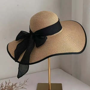 Seabreeze Oversized Floppy <b>Straw</b> <b>Hat</b> Wide Brim Beach Sombrero with Printed Lace Accessory <b>Summer</b> Paper <b>Straw</b> <b>Hat</b> - Product Image 6